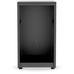 Module réfrigérateur Cozze Elements, cadre noir mat avec plateau pour cuisines extérieures.