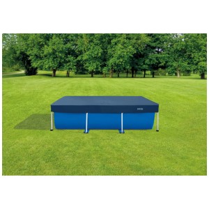 Bâche bleue Intex pour piscine Frame-Pool Family 260x160 cm. Protection contre la saleté.
