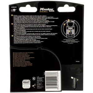 Master Lock Diskus-Vorhängeschloss M50EURD, Edelstahl, 80mm breit, zur Sicherung von z.B. Lagerräumen.