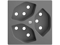 Feller Steckdosen-Frontplatte EdizioDue 3 x Typ13 Dunkelgrau Feller Steckdosen-Frontplatte EdizioDue 3 x Typ13 Dunkelgrau