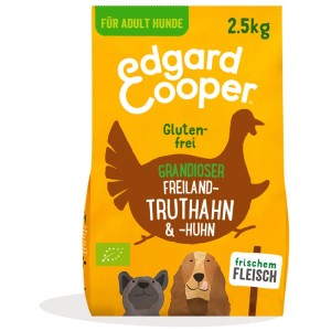 Edgard & Cooper cibo secco per cani tacchino e pollo, sacco da 2,5 kg per cani adulti.