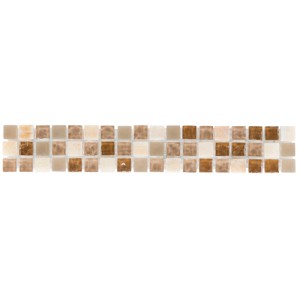 Bordure Euro Stone en marbre beige et mélange de verre avec nacre.