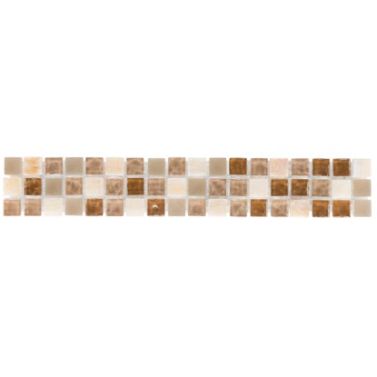 Euro Stone Bordüre Marmor Beige Glasmix Beige Perlmutt
