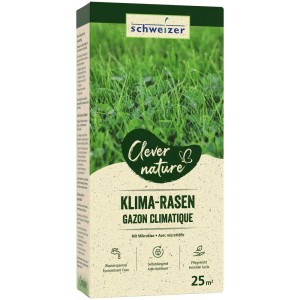 Paquet de Schweizer Klima-Rasen Clever Nature, graines de gazon avec micro-trèfle pour moins de consommation d'eau.