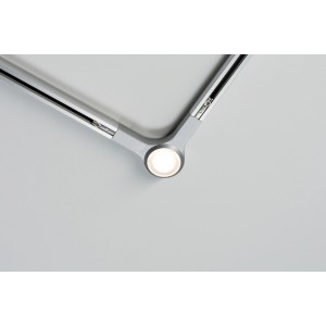 Connecteur en L LED Paulmann URail en chrome mat pour systèmes de rails.
