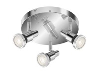 Briloner Faretto LED bagno Flamo Cromo 3 x GU10 / 4 W