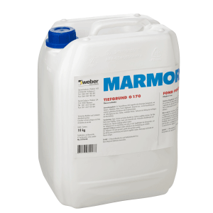 Marmoran Tiefgrund G170, tanica da 10 kg per consolidamento del substrato.