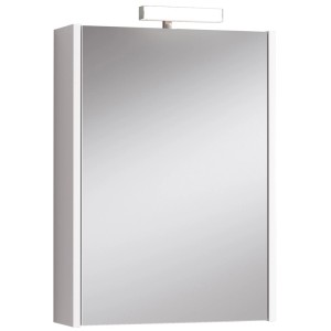 Armoire de toilette Falegnameria Adriatica Akira, blanc mat, avec éclairage LED. Armoire de toilette pour salle de bain.