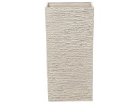 Beliani Blumentopf Gaza Hellbeige Quadratisch (HxBxT) 60 x 30 x 30 cm