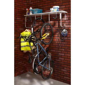 Portabici da parete Mottez per 5 biciclette, salvaspazio.