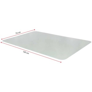 Tapis de protection de sol transparent Andiamo, 74x120 cm, pour une protection optimale des sols contre les rayures.