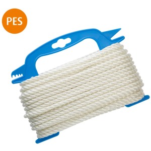 Corda in poliestere Conacord bianca, diametro 6 mm, lunghezza 20 m, su bobina blu.