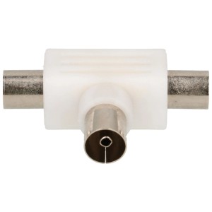 Répartiteur d'antenne Schwaiger, 2 voies, blanc, pour connexion radio et TV.