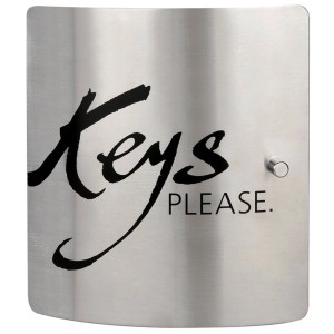 Burg-Wächter Schlüsselschrank aus Stahl mit "Keys Please" Aufdruck und 2 Schlüsseln.