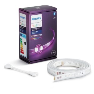 Philips Hue Lightstrip Plus V4 Erweiterung 1m mit Verpackung und Verbindungsstück.