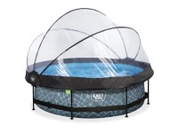 Exit Pool Stone Grau Ø 300 cm / Höhe 76 cm inkl. Pumpe und Abdeckung