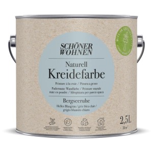 Schöner Wohnen pittura a gesso Naturell Bergseeruhe, pittura murale opaca in secchio da 2,5L.