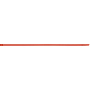 Serre-câble rouge, longueur 300 mm, pour une fixation flexible des câbles et des objets.