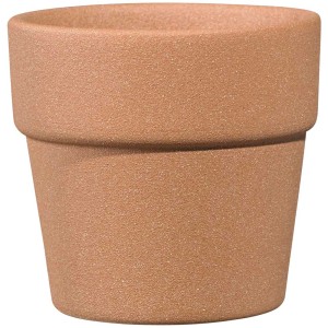 Vaso decorativo Lima color terracotta strutturato, Ø 7 cm, per mini piante.
