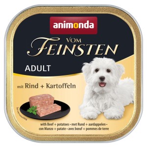 Vom Feinsten Hunde-Nassfutter Adult mit Rind und Kartoffeln je 150 g / 22 Stk.