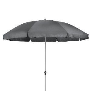 Ombrellone da mercato Doppler, Ø 200 cm, antracite. Ombrellone con apertura a manovella per balcone e terrazza.