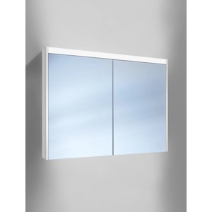 Armoire de toilette Schneider O-line LED 100 cm blanc 2 portes pour salle de bain.