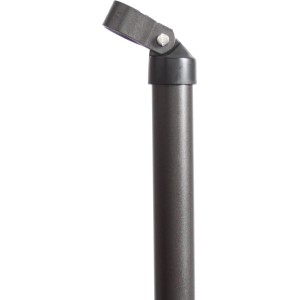 Jambe de force anthracite métallisé, 150 cm, avec capuchon et collier pour construction de clôture.