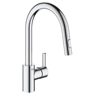Miscelatore lavello Grohe Feel con doccetta estraibile, finitura cromata.