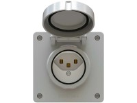 Steckdose Exo 1 x Typ23 IP55 Lichtgrau Gr. 1 x 1