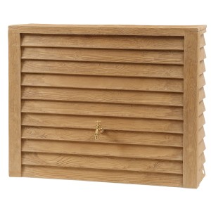 Serbatoio da parete per acqua piovana Garantia Woody 350 l Lightwood effetto legno con rubinetto in ottone.