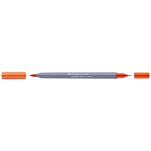 Feutre double Faber-Castell Goldfaber Aqua Terracotta 186 avec pointe pinceau et feutre fin.
