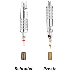 Outil de valve Birzman pour valves Schrader et Presta, réparation et pièces détachées.