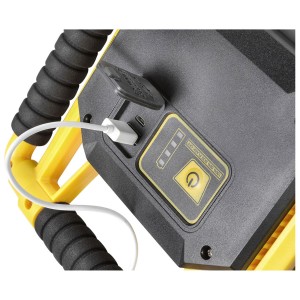 Technocraft Faretto LED a batteria Flex, pieghevole, con cavo di ricarica e funzione power bank.