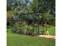 Halls Gewächshaus Popular mit 3 mm Blankglas Schwarz 6,2 m² Halls Gewächshaus Popular mit 3 mm Blankglas Schwarz 6,2 m²