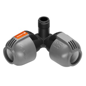 Coude Gardena 25 mm x 1/2" mâle pour systèmes d'arrosage.