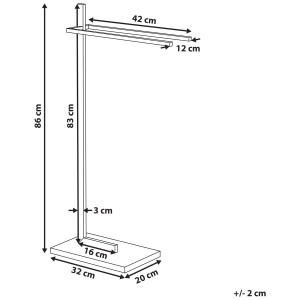 Portasciugamani freestanding Selva in acciaio cromato, 45x86 cm, con 2 barre.