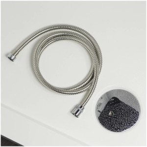 Flexible de douche Tiger Splash, métal chromé, 150 cm. Flexible pour douchette.