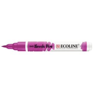 Ecoline Brushpen Rotviolett, flexibler Pinselstift für Kunst und kreatives Gestalten.