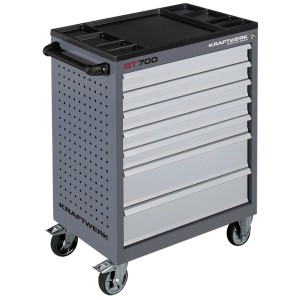 Servante d'atelier Kraftwerk BT700 avec assortiment d'outils 337 pièces, gris.
