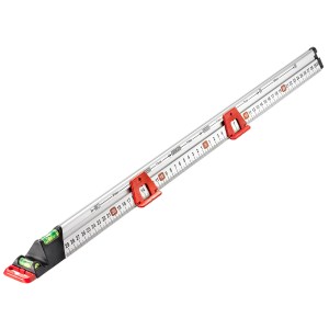 Technocraft Markier-Wasserwaage 60 cm mit Libellen und Schiebemarkern.