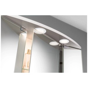 Spots encastrables LED Paulmann, lot de 2, ronds, blanc mat, pour meubles et armoires de toilette.
