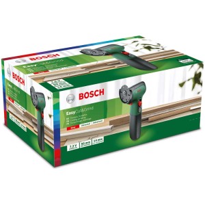 Meuleuse d'angle sans fil Bosch EasyCut&Grind dans sa boîte, idéale pour couper et meuler.