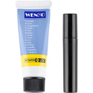 Set adesivo Wenko Power Loc, 2 pezzi: tubo di colla e attivatore per serie da parete.