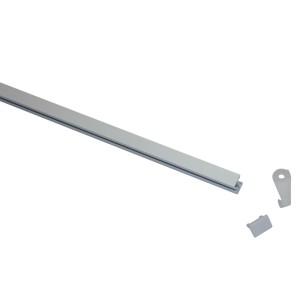 Set binario per tende Gardinia Lucy, 1 binario, bianco, 160 cm, con accessori.