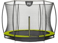 Exit Trampoline enterré Silhouette avec filet de sécurité Vert Ø 244 cm