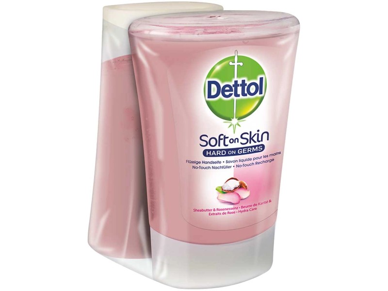 Dettol Recharge de savon liquide No-Touch beurre de karité/essence de rose  250 m