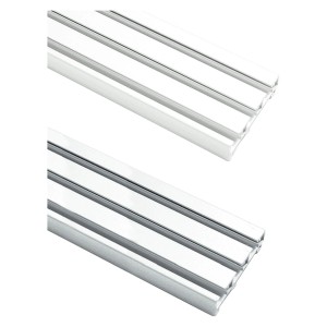 Binario per tende a pannello Gardinia, 3 binari, bianco, 160 cm, vista dettagliata.