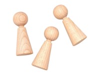 Figur Kegel Buche FSC® 23 x 60 mm / 3 Stk.