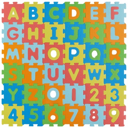 Andiamo Puzzlematte Zahlen und Buchstaben 16,5 x 16,5 cm / 36-tlg.