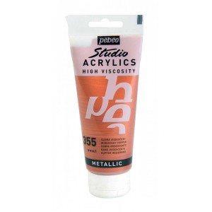 Pébéo Acrylfarbe Studio Acrylics Kupfer, 100ml Tube für Künstlerbedarf.